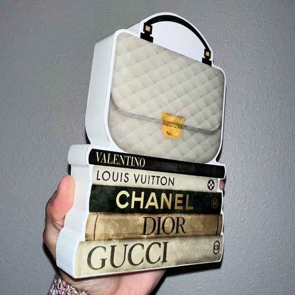 NWT fashion purse and books Desk Art home decor - Picture 4 of 5